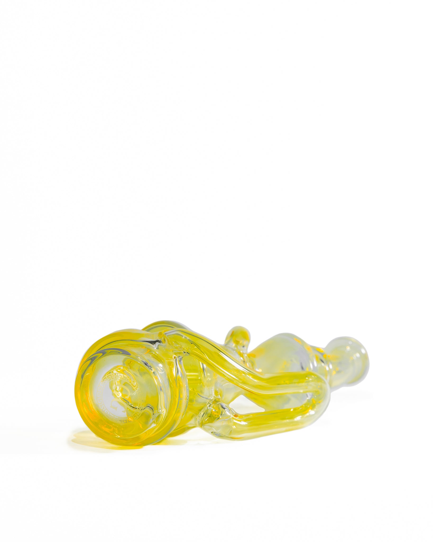 Greek Glass - Puffco Recycler Attachment - Clear Silver Fume