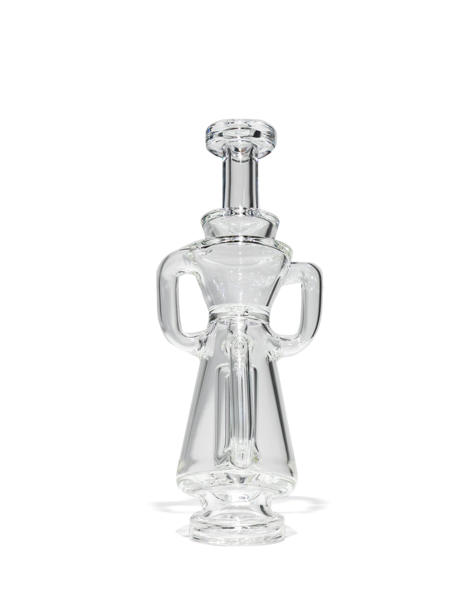 Greek Glass - Puffco Dual Uptake Recycler - Clear