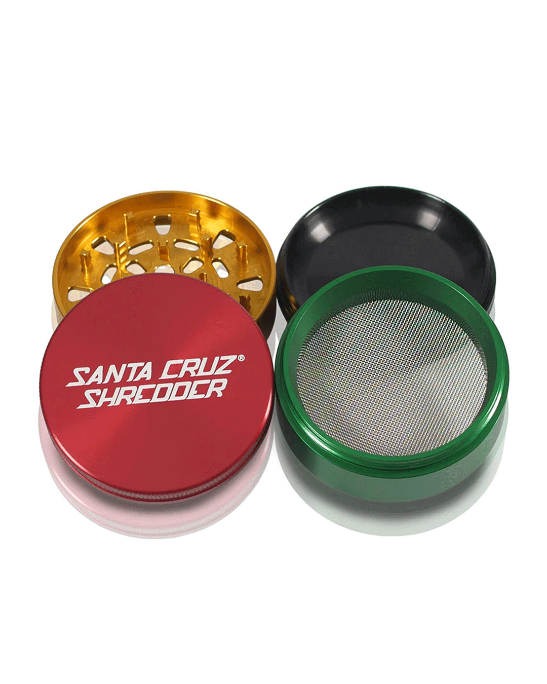 Santa Cruz Shredder - Aluminum 4 Piece Herb Grinders - Large