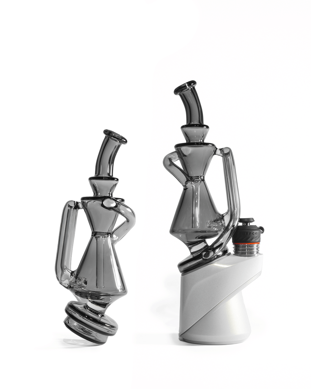 Greek Glass - Puffco Recycler Attachment - Smoke Gray