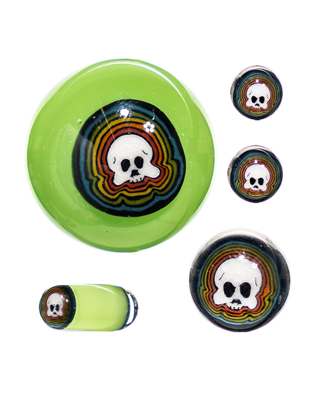 Hendy Glass - Skull Slurper Set - Green