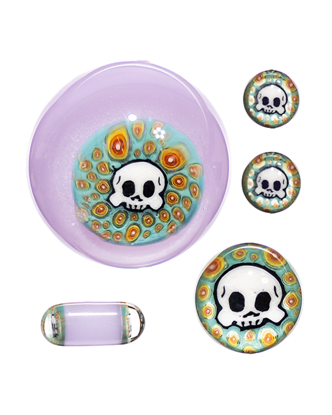 Hendy Glass - Skull Slurper Set - Purple & Blue (CFL)