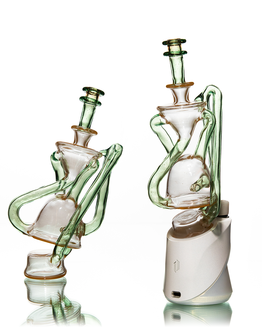 ManChild Glass - Puffco Duel Floater - Peach & Hydra (CFL)