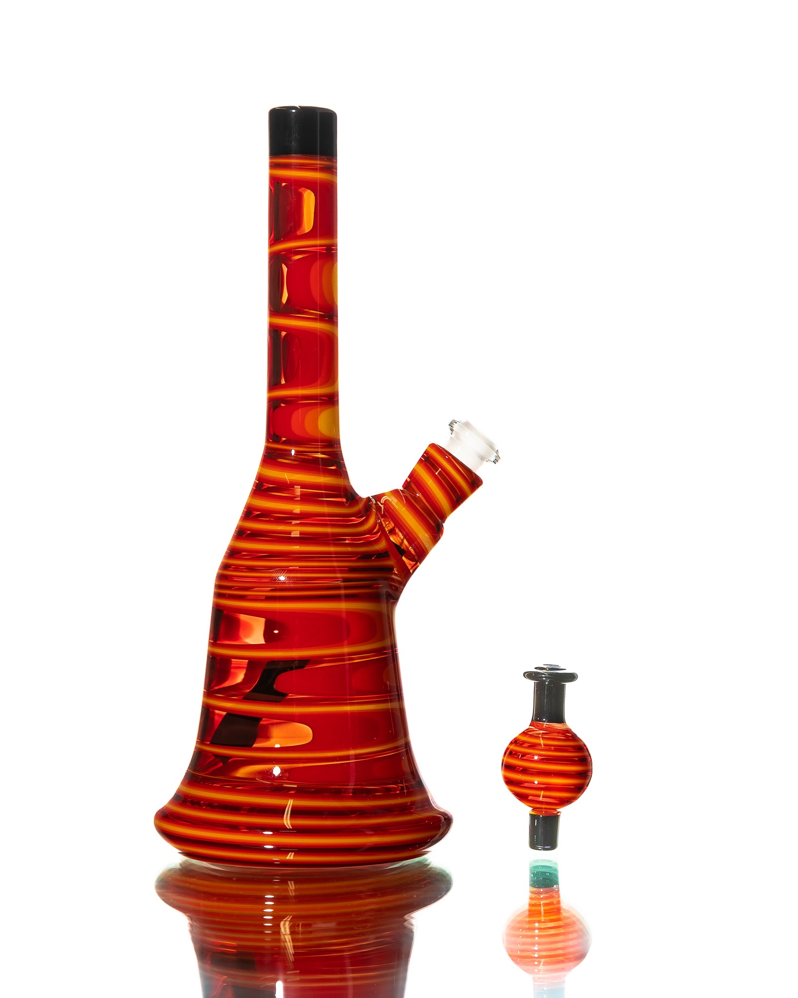 Chuey - Black/Red/Yellow Wig Wag Bubbler