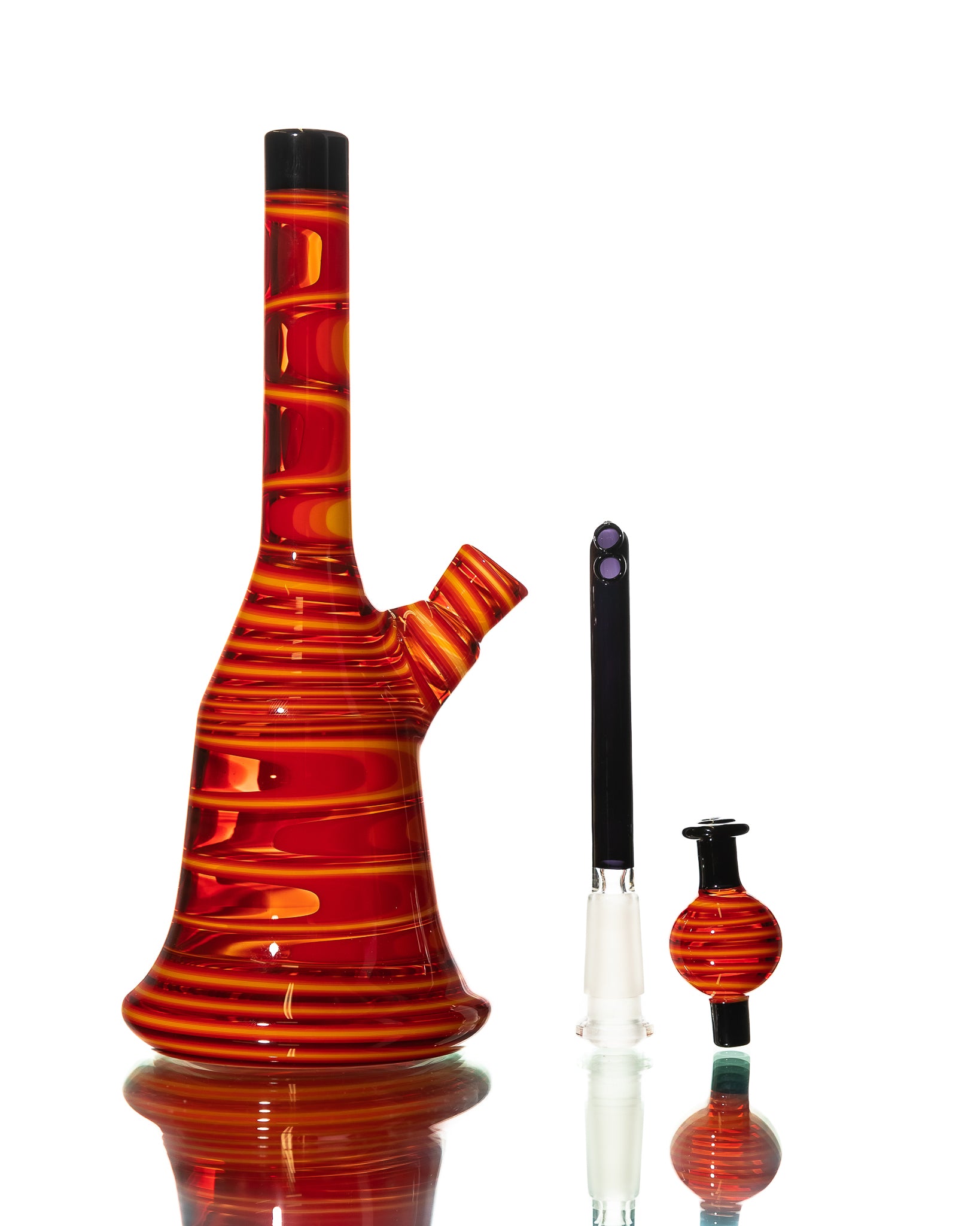 Chuey - Black/Red/Yellow Wig Wag Bubbler