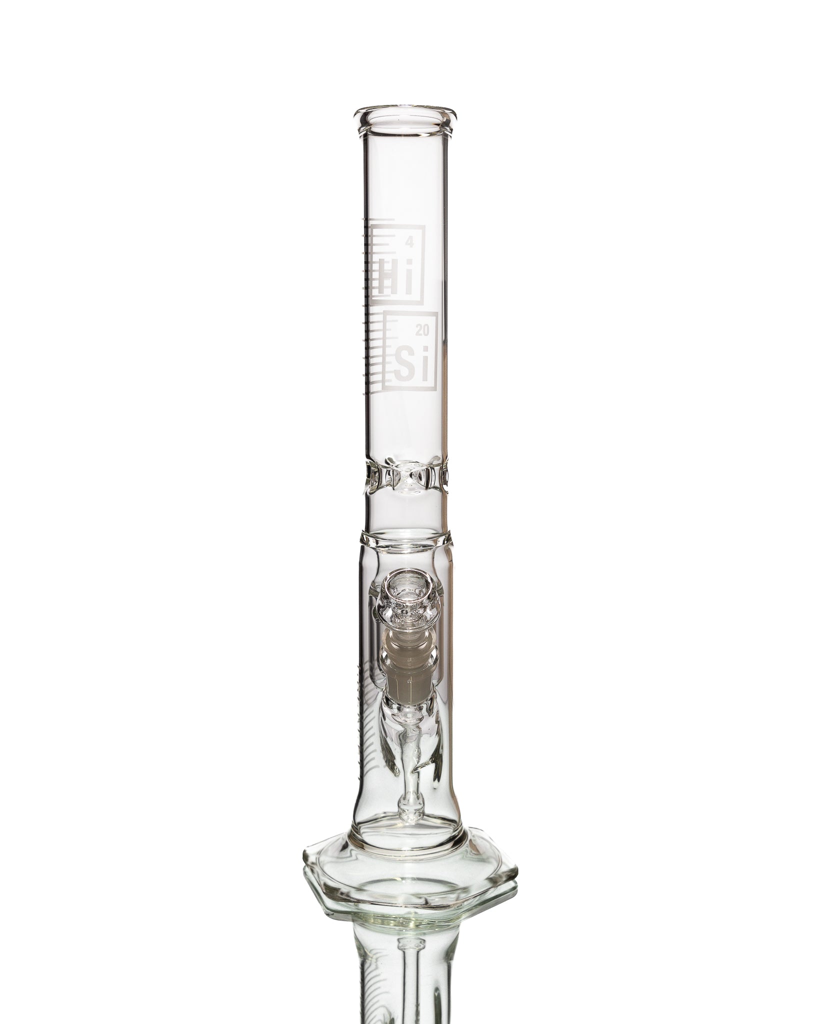 HiSi Glass - 15" Straight Tube - Double U Perc