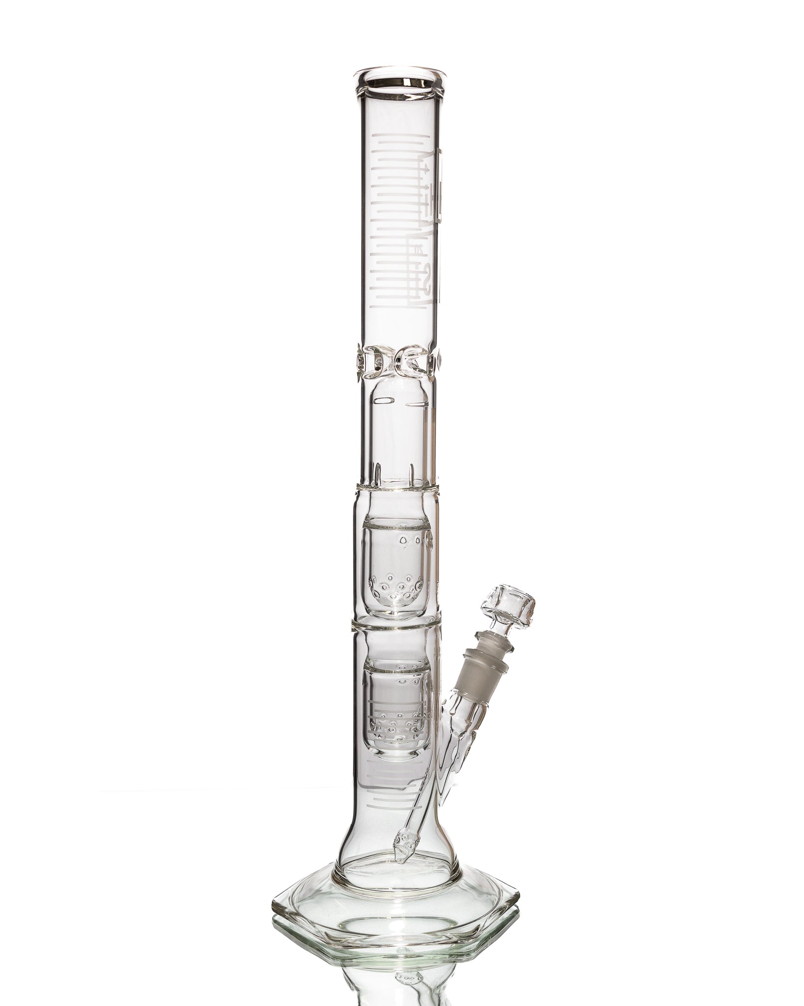 HiSi Glass - 18" Straight Tube - Triple U Perc