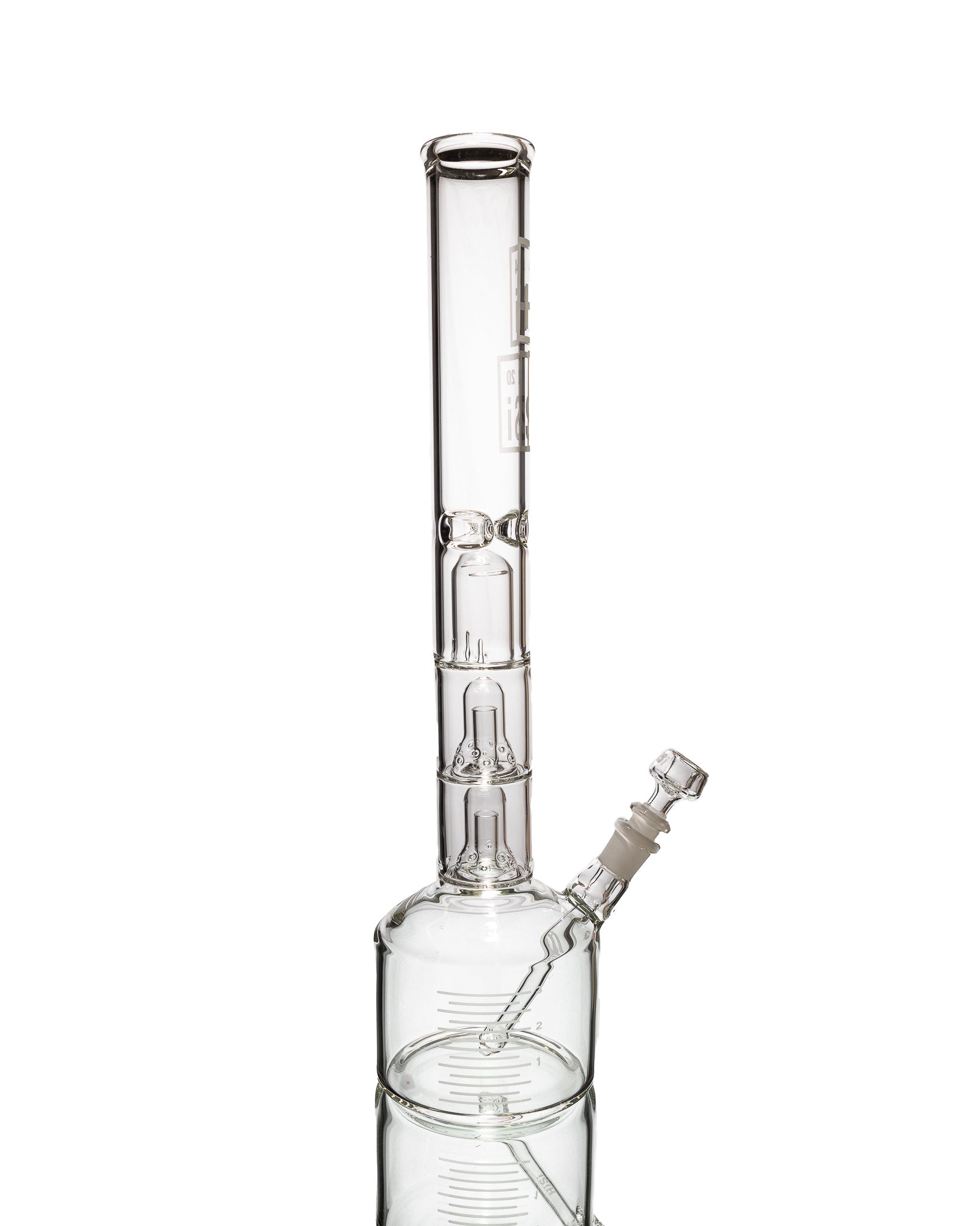 HiSi Glass - 19" Beaker - Triple Mushroom Perk