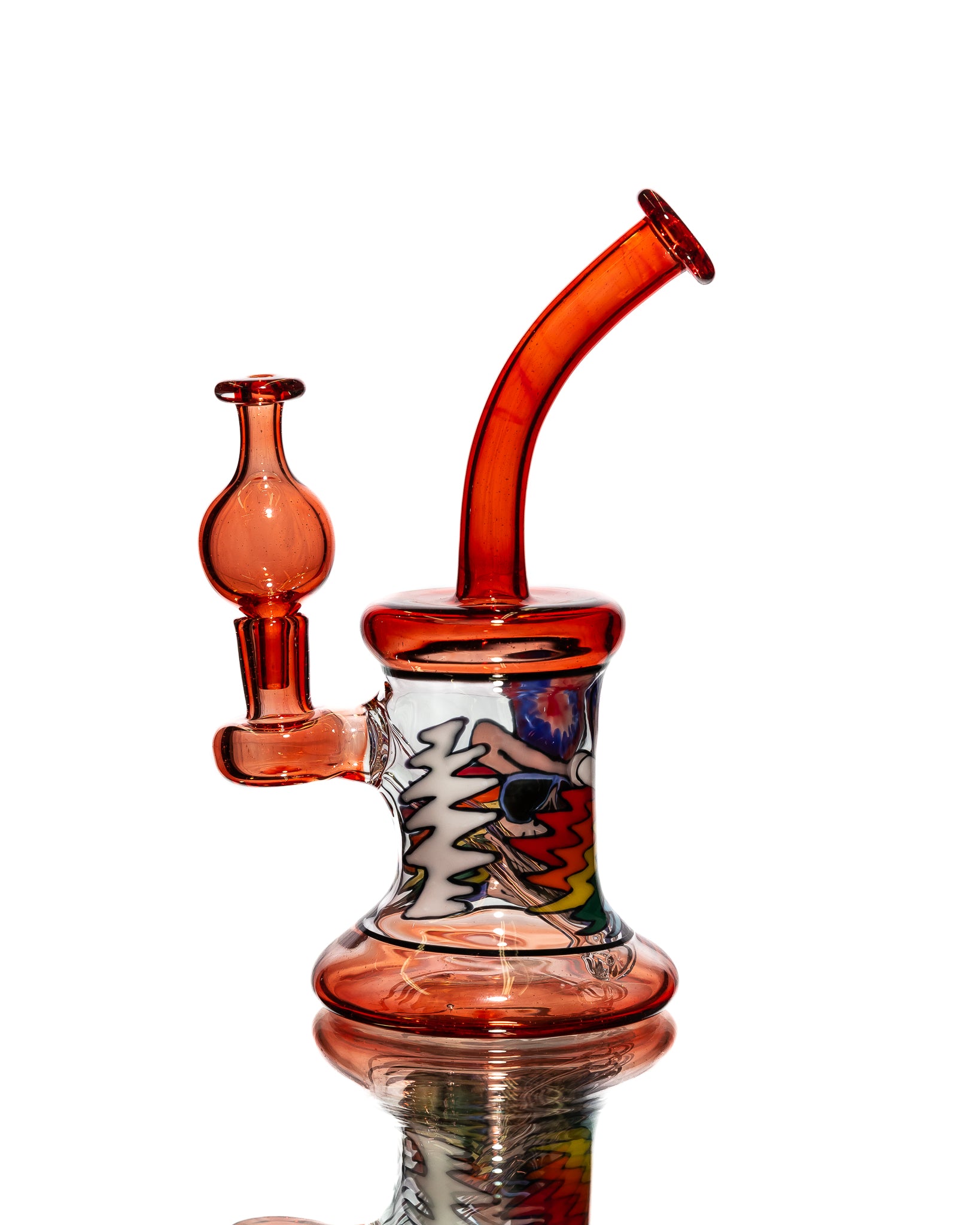Windstar Glass - Bent Jammer - Rainbow Skull