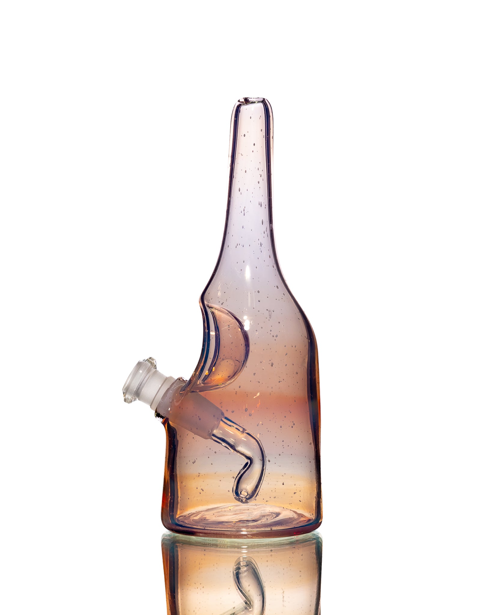 Costa Glass - Purple/Orange Sake Bottle Bubbler (CFL)