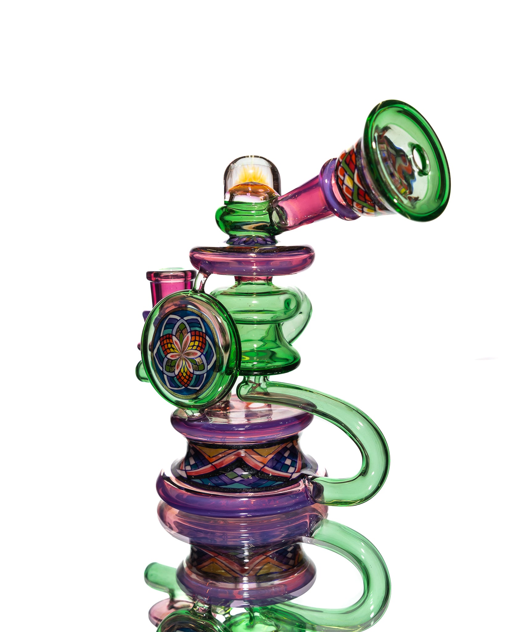 Freeek Glass- Single Uptake Terpcycler - Green & Purple