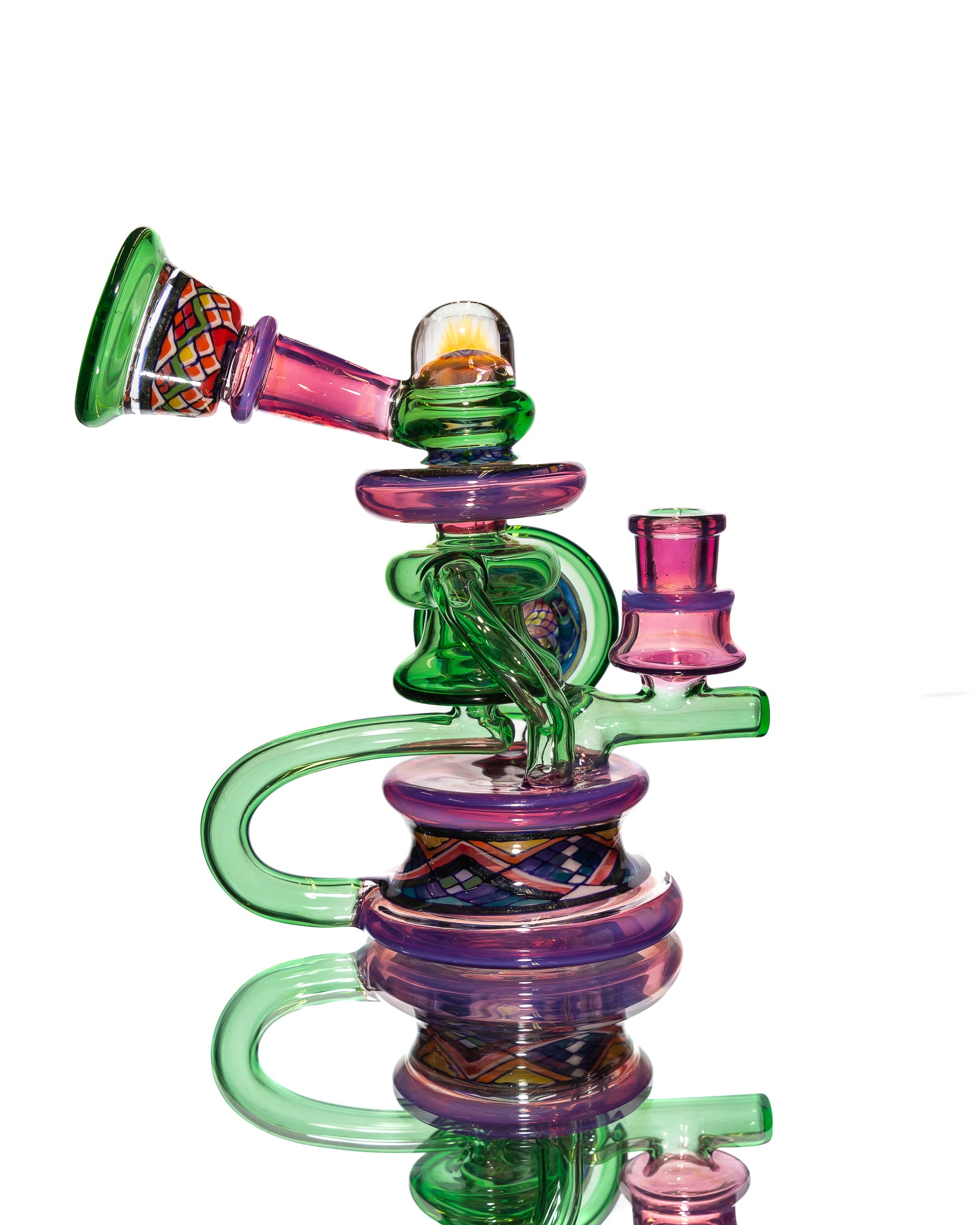Freeek Glass- Single Uptake Terpcycler - Green & Purple
