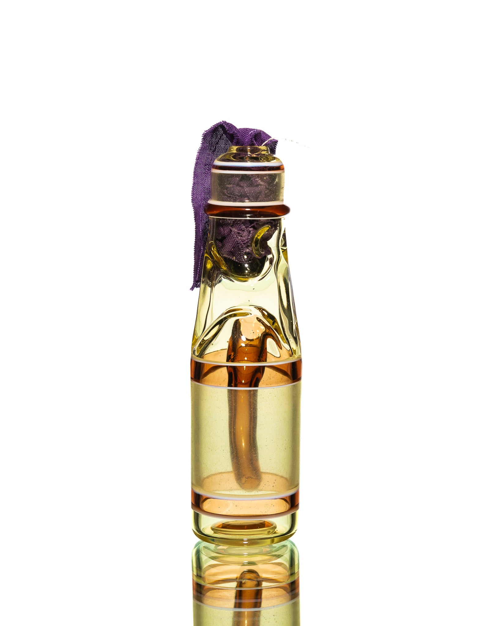 Jack Blew Glass - Mini Ramune Bottle - Yellow & Orange (CFL)