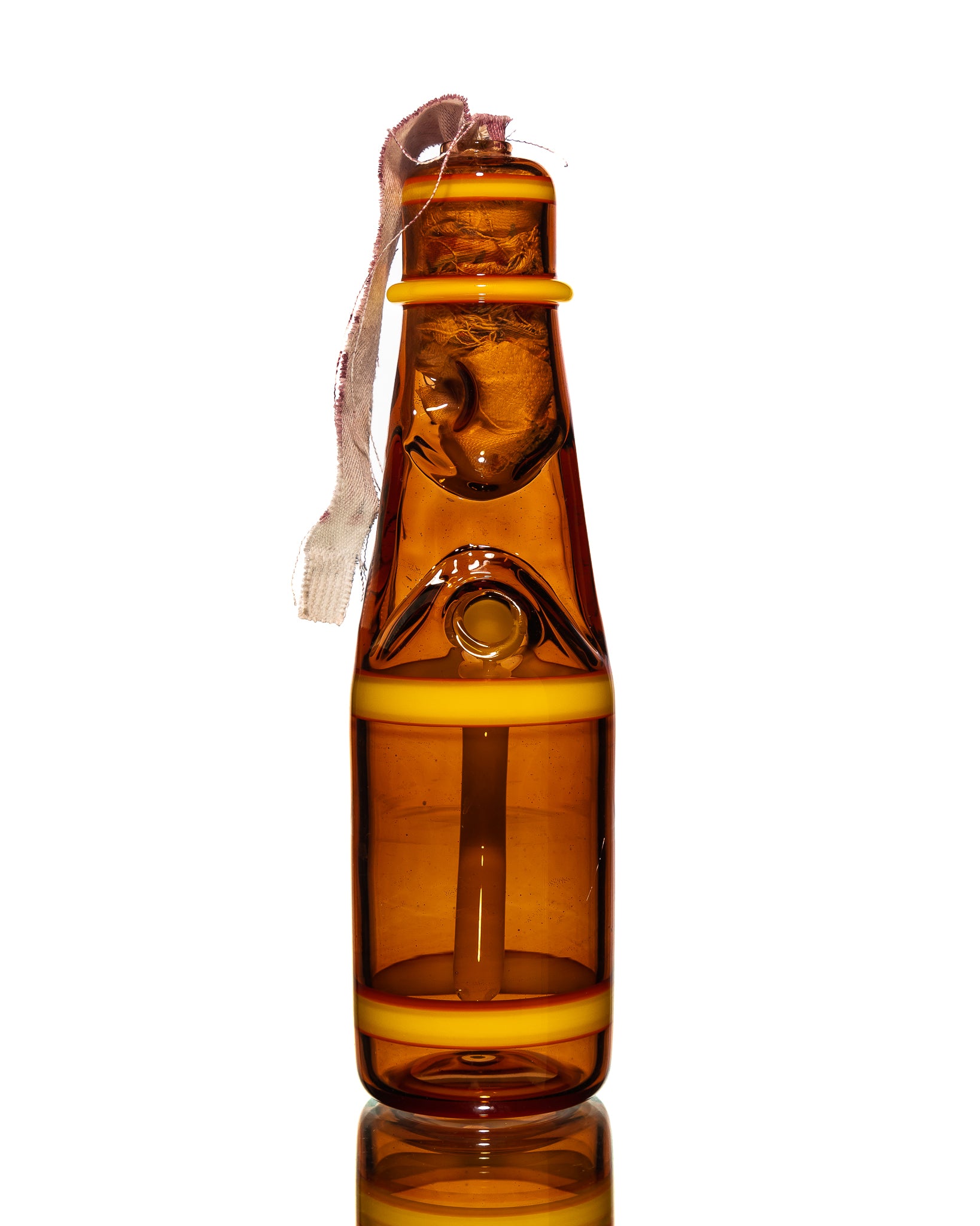 Jack Blew Glass - Full Size Ramune Bottle - Orange & Yellow