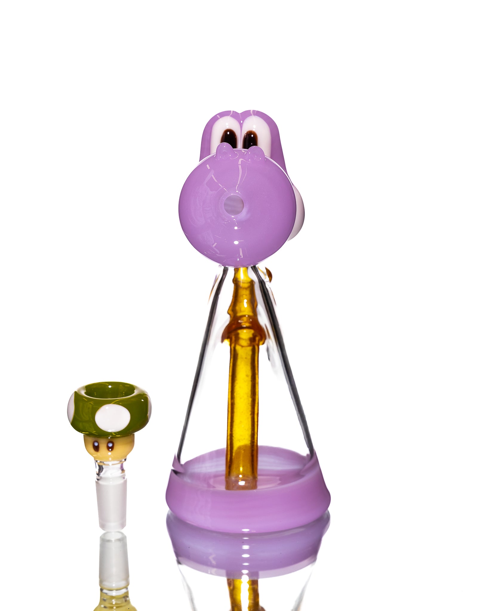 Saiyan Glass - Jammer - Pink Yoshi with Matching Bowl