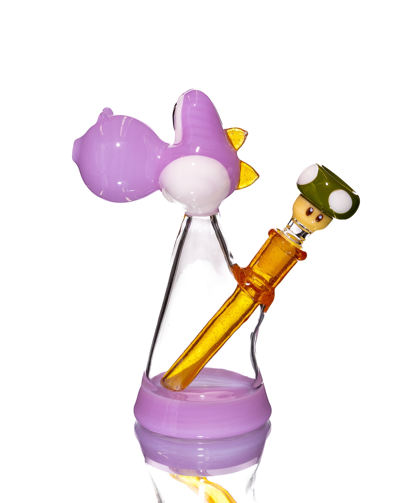 Saiyan Glass - Jammer - Pink Yoshi with Matching Bowl
