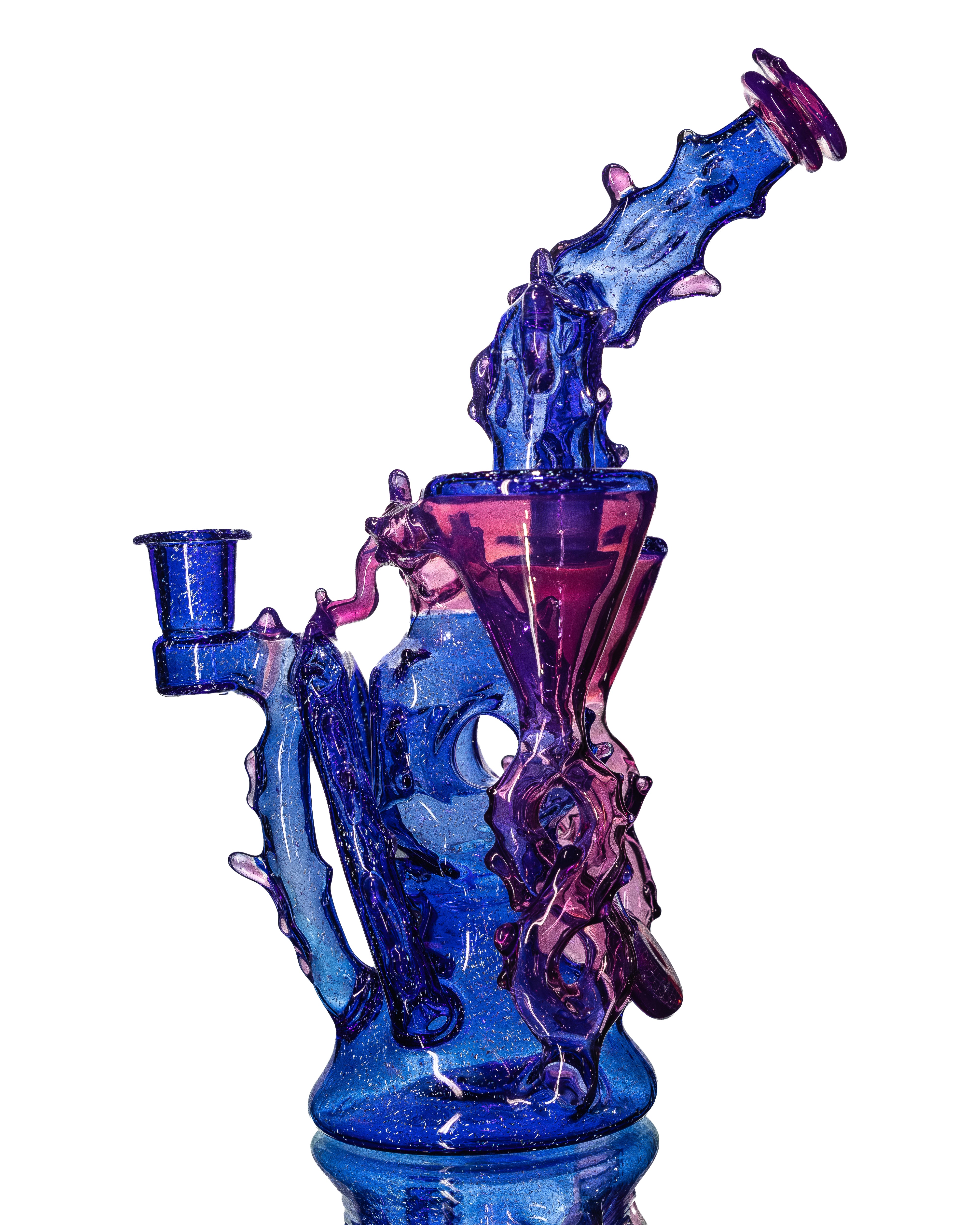 23 Glass - Blue/Purple Double Recycler