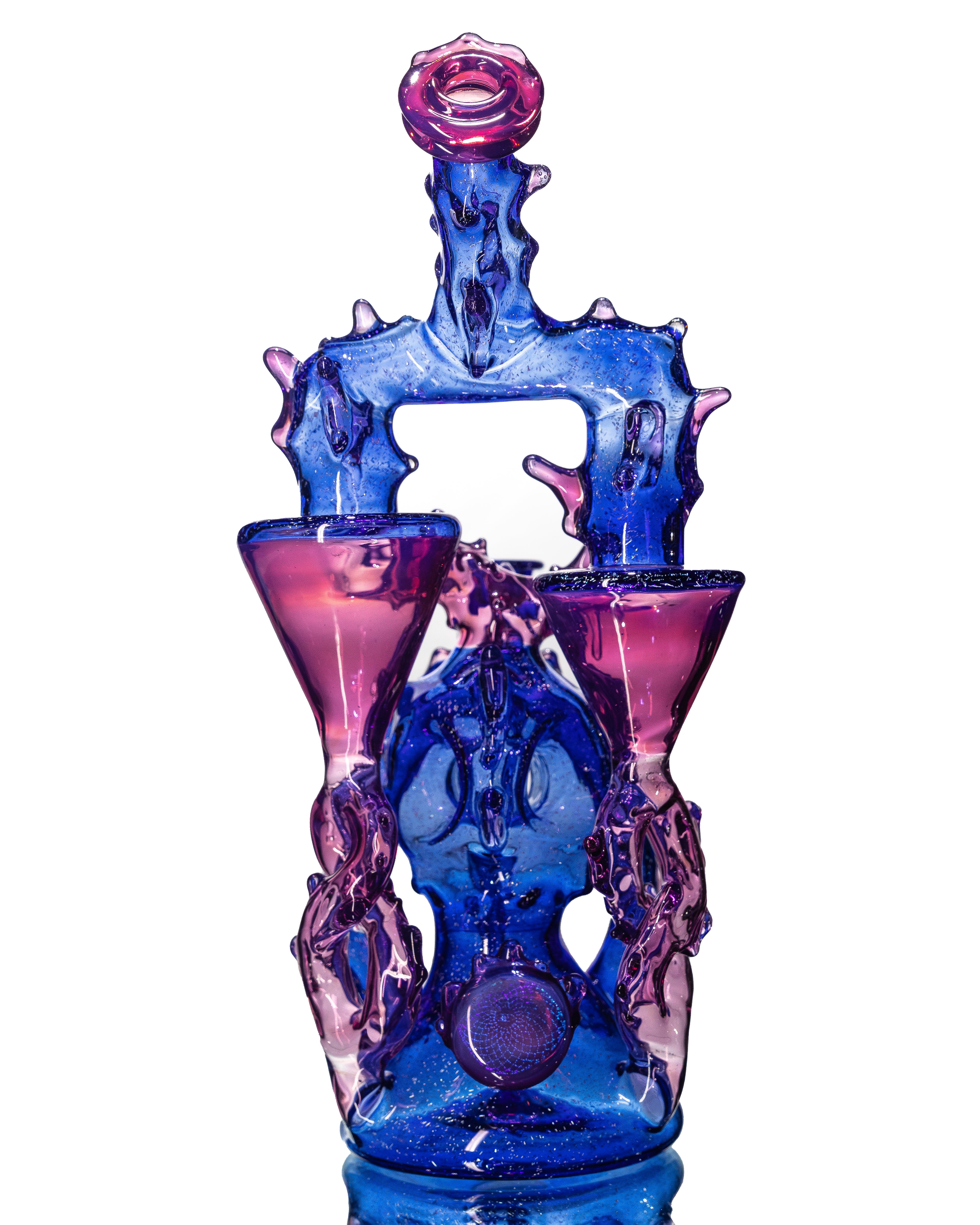23 Glass - Blue/Purple Double Recycler