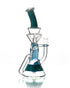A1 Glass - Blue/Teal Wig Wag Recycler (Double Uptake)