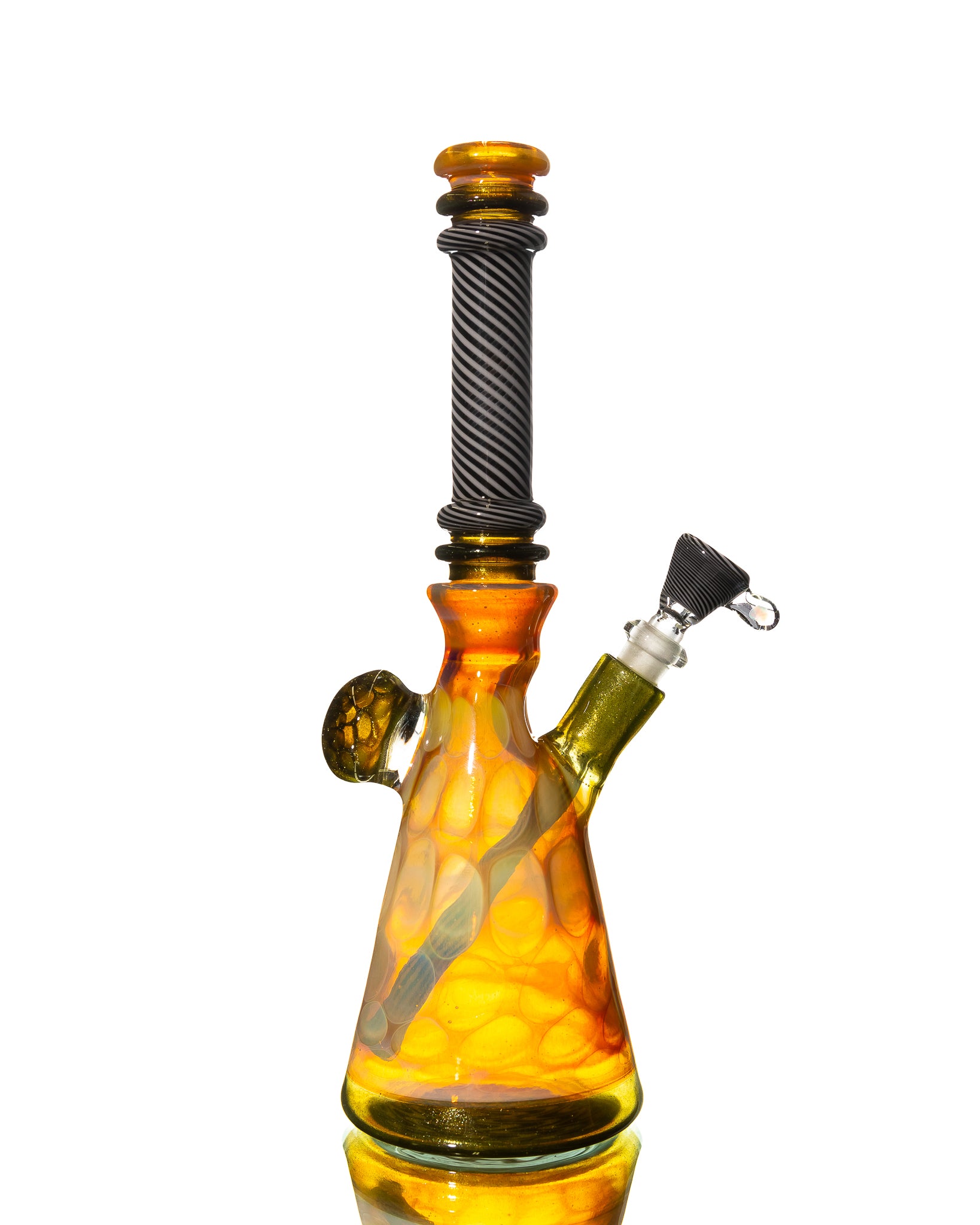 Aaron B - Faceted Beaker - Yellow & Green