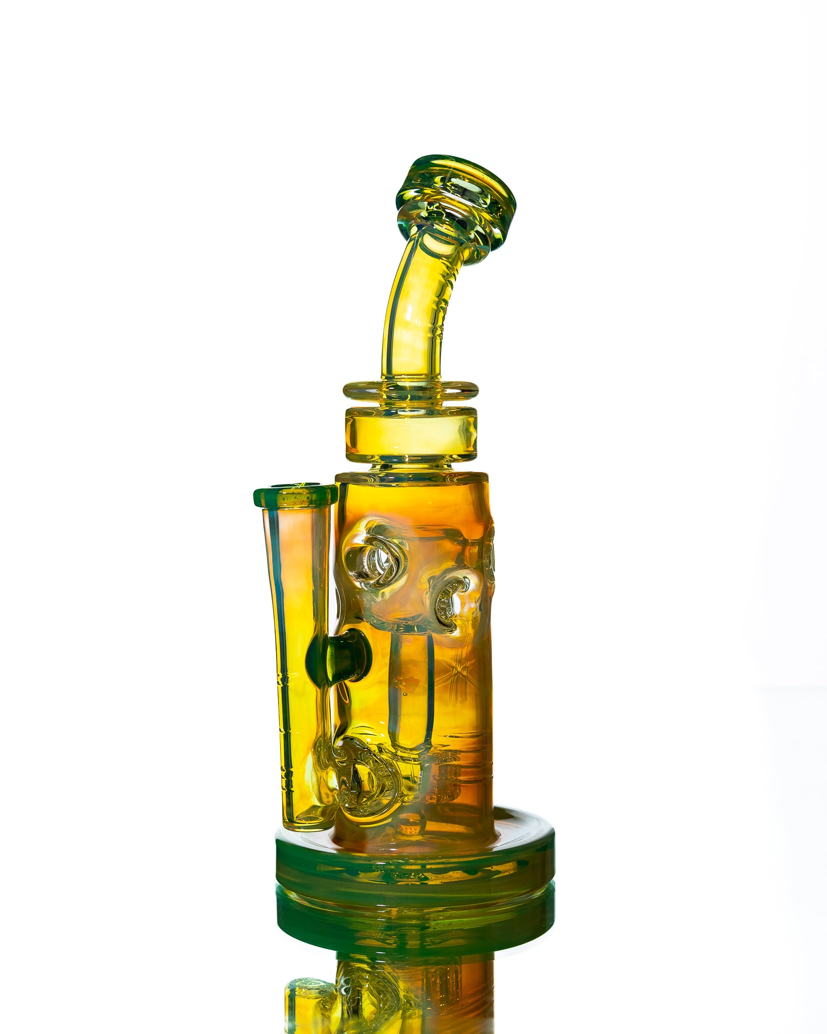 Bronx Glass - Rig - Yellow, Light Green & Ghost
