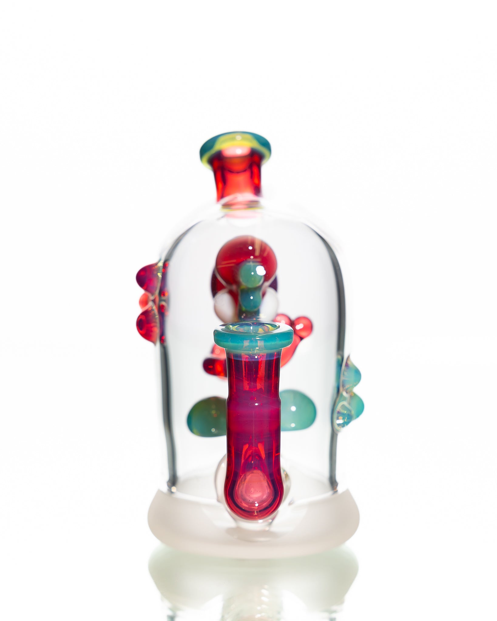 Mitzel Glass - Pink/Teal Trapped Yoshi #265