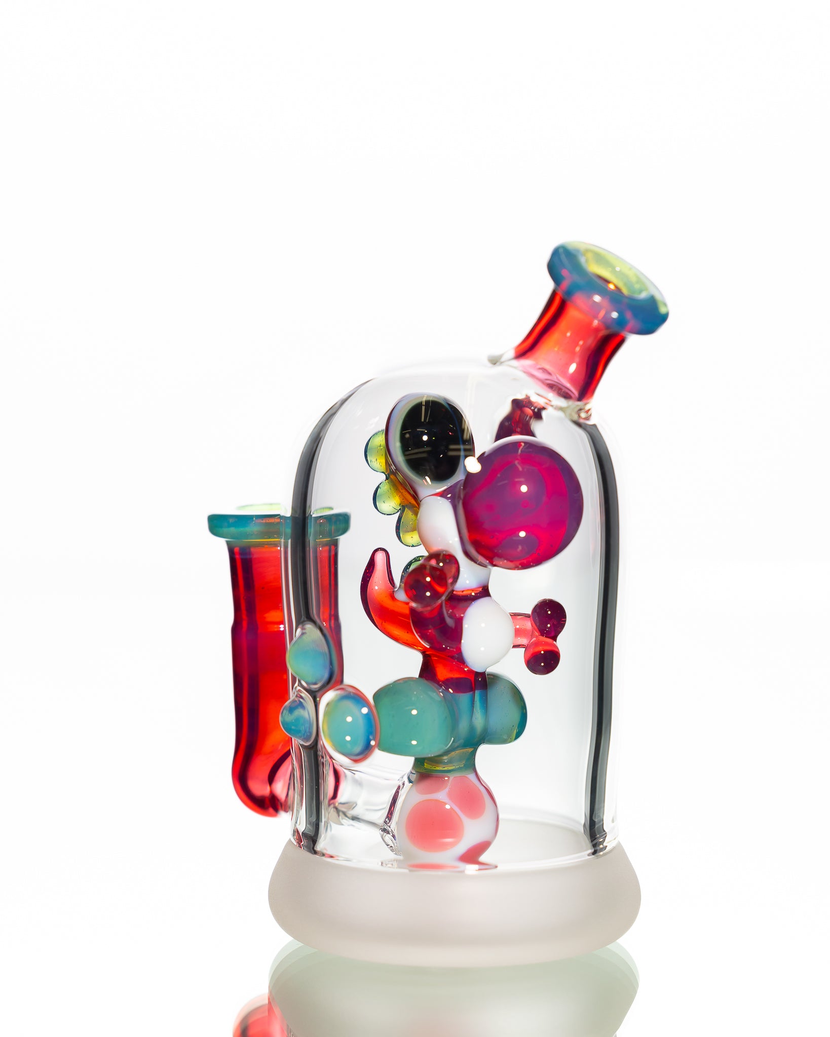 Mitzel Glass - Pink/Teal Trapped Yoshi #265